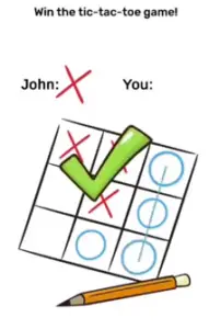 Brain Blow Wint the tic-tac-toe game Answers Puzzle
