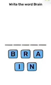 Brain Blow Write the word brain Answers Puzzle