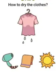 Brain Boom How to dry the clothes Answers Puzzle