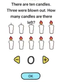 Brain Boom There are ten candles Answers Puzzle
