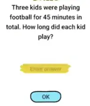 Brain Boom Three kids were playing Answers Puzzle