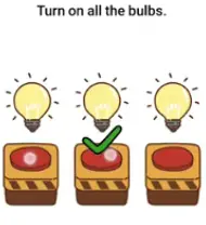 Brain Boom Turn on all the bulbs 2 Answers Puzzle