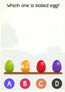 Braindom 2 Level 184 Which one is boiled egg Answers Puzzle