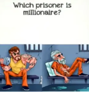 Braindom 2 Level 334 Which prisoner is millionaire Answers puzzle