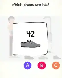 Braindom 2 Level 97 Which shoes are his Answers Puzzle