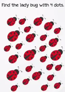 Braindom Level 102 Find the lady bug with 4 dots Answers Puzzle