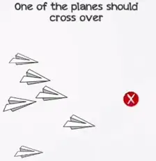 Braindom Level 151 One of the planes should cross over Answers Puzzle