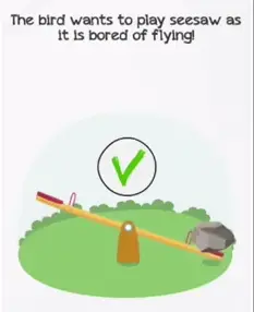 Braindom Level 155 The birds wants to play seesaw Answers Puzzle