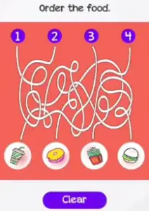 Braindom Level 186 Order the food Answers Puzzle