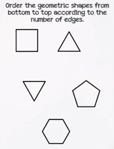 Braindom Level 220 Order the geometric shapes Answers Puzzle