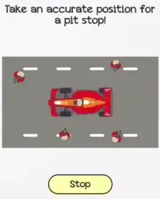 Braindom Level 294 Take an accurate position for a pit stop Answers Puzzle