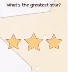 Braindom Level 98 What's the greatest star Answers Puzzle
