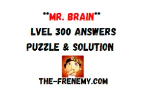 Mr Brain Level 300 Answers Puzzle