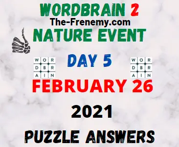 Wordbrain 2 Nature Day 5 February 26 2021 Answers