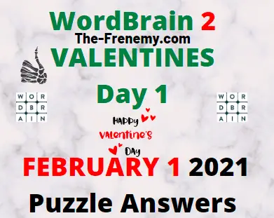 Wordbrain 2 Valentines Day 1 February 1 2021 Answers