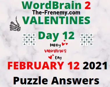 Wordbrain 2 Valentines Day 12 February 12 2021 Answers