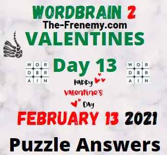 Wordbrain 2 Valentines Day 13 February 13 2021 Answers
