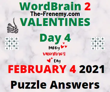 Wordbrain 2 Valentines Day 4 February 4 2021 Answers