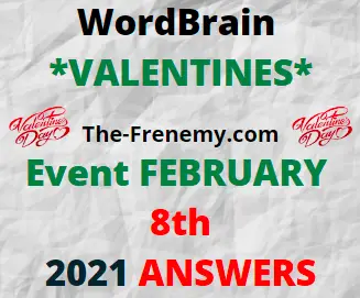 Wordbrain Valentine February 8 2021 Answers
