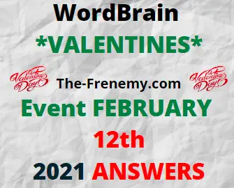 Wordbrain Valentines February 12 2021 Answers