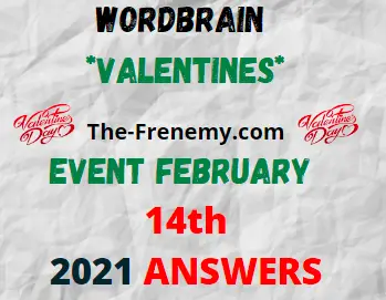 Wordbrain Valentines February 14 2021 Answers