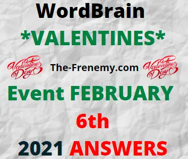 Wordbrain Valentines February 6 2021 Answers