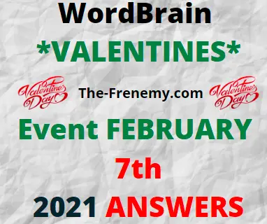 Wordbrain Valentines February 7 2021 Answers