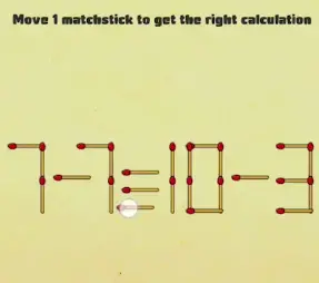 Brain Crazy Move 1 matchstick Answers Puzzle