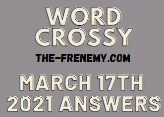 Word Crossy March 17 2021 Answers Puzzle