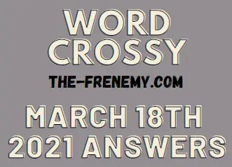 Word Crossy March 18 2021 Answers Puzzle