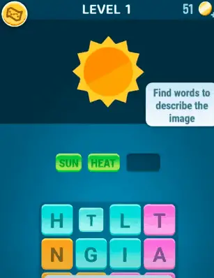 Word Crush Level 1 Answers Puzzle