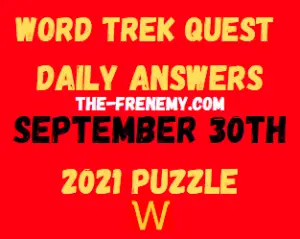 Word Trek Quest Daily Puzzle September 30 2021 Answers