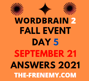 Wordbrain 2 Fall Event Day 5 September 21 2021 Answers Puzzle