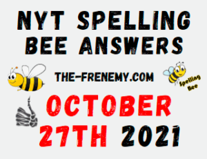 NYT Spelling Bee Solver October 27 2021 Answers Puzzle
