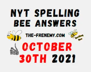 NYT Spelling Bee Solver October 30 2021 Answers Puzzle