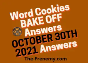 Word Cookies Bake Off October 30 2021 Answers Puzzle Today