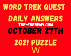 Word Trek Daily Quest October 27 2021 Answer Puzzle