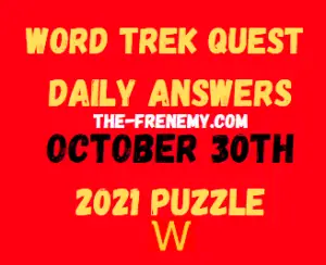 Word Trek Daily Quest October 30 2021 Answers Puzzle