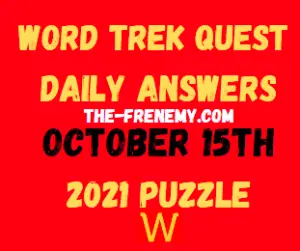 Word Trek Daily Quest Puzzle October 15 2021 Answers