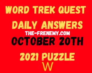 Word Trek Daily Quest Puzzle October 20 2021 Answers