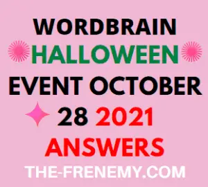 Wordbrain Halloween Event October 28 2021 Answers Puzzle