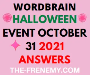 Wordbrain Halloween Event October 31 2021 Answers Puzzle