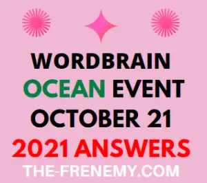 Wordbrain Ocean Event Daily October 21 2021 Answers Puzzle
