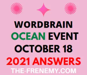 Wordbrain Ocean Event October 18 2021 Answers Puzzle