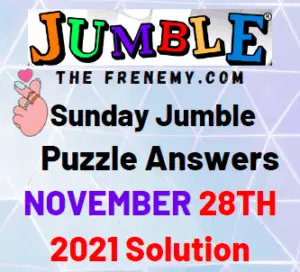 Daily Jumble Answers Today November 28 2021 Solution