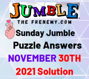 Daily Jumble Answers Today November 30 2021 Solution