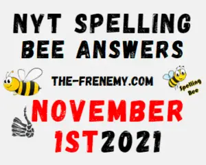NYT Spelling Bee Solver November 1 2021 Answers Puzzle