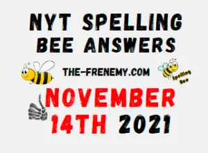 NYT Spelling Bee Solver November 14 2021 Answers Puzzle