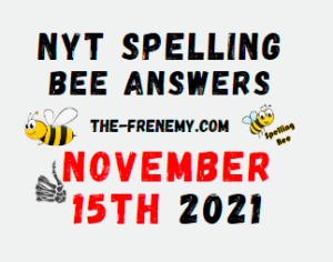 NYT Spelling Bee Solver November 15 2021 Answers Puzzle