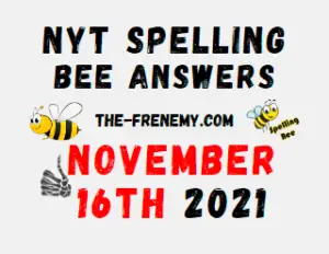NYT Spelling Bee Solver November 16 2021 Answers Puzzle